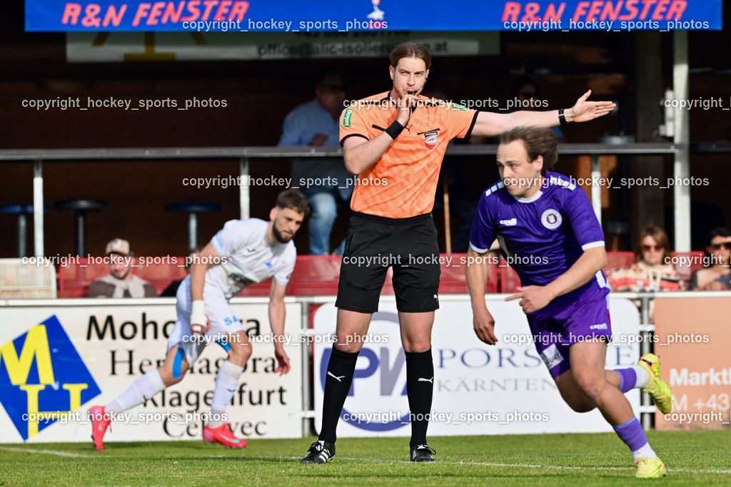 SAK vs. Austria Klagenfurt Amateure | Christoph Günter Messner Referee, #14 Lukas Fister Austria Klagenfurt Amateure, SAK vs. Austria Klagenfurt Amateure, SAK vs. Austria Klagenfurt Amateure am 08.05.2026 in Klagenfurt (Sportpark Welzenegg), Austria, (Photo by Bernd Stefan)