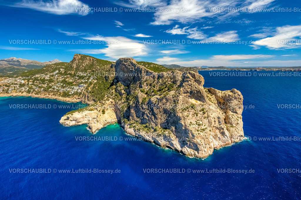 Mallorca230400108BaixDePi_Fuchur | Luftbild, Halbinsel am Cap des Llamp, Felsenküste, Andratx, Balearen, Mallorca, Balearische Inseln, Spanien