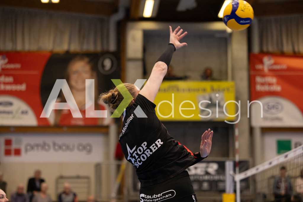 Volleyball I Frauen I Saison 2025-2026 I Volleyball NLA | Women I 1/2 Finals I  VC Kanti Schaffhausen - Sm'Aesch Pfeffingen I 07.03.2026 | 9 Jordan Lockwood (USA) (VC Kanti Schaffhausen) – Diagonal - Realisiert mit Pictrs.com