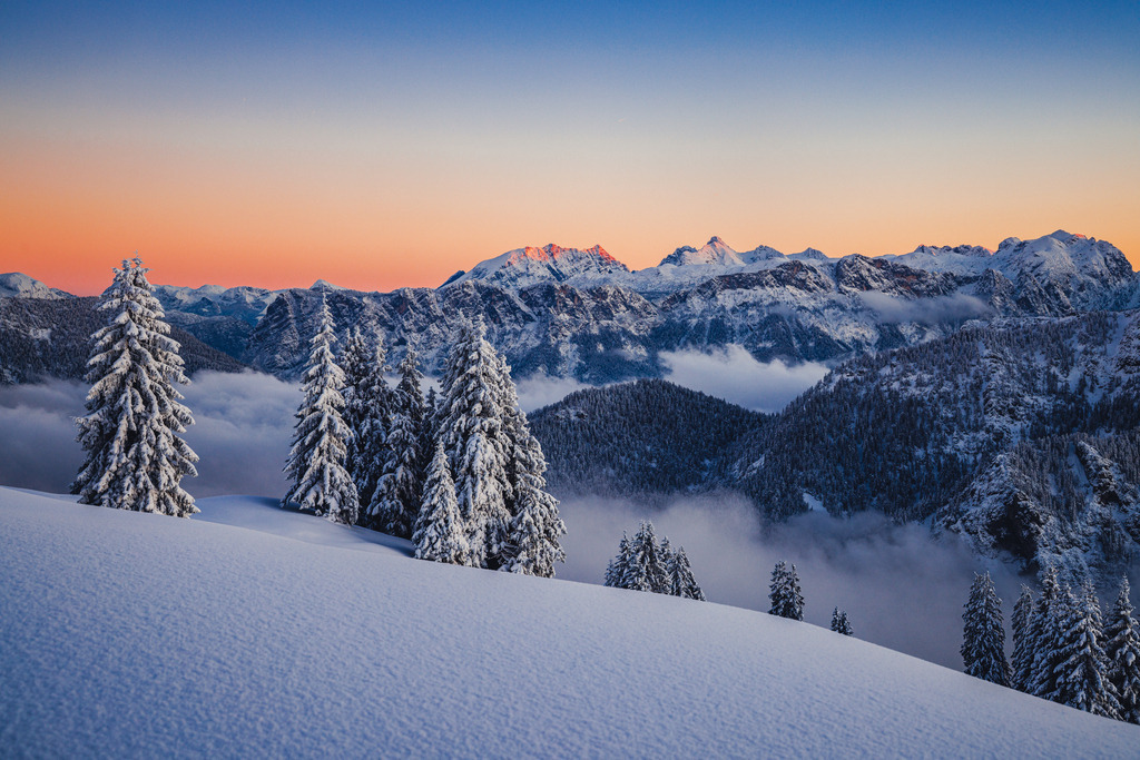 Watzmann und Hoch Kalter Winter Alpenglühen | ap-design // andreas plenk - Realisiert mit Pictrs.com