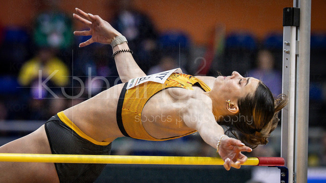 World Athletics Indoor Championships Kujawy Pomorze 26, 22.03.2026 | TORUN, POLAND - MARCH 22:  Sandrina SPRENGEL (GER) competes in the women's high jump of the pentathlon during the World Athletics Indoor Championships Kujawy Pomorze 26 on day 3 / session 1 at Kujawsko-Pomorska Arena Torun on March 22, 2026 in Torun, Poland. 