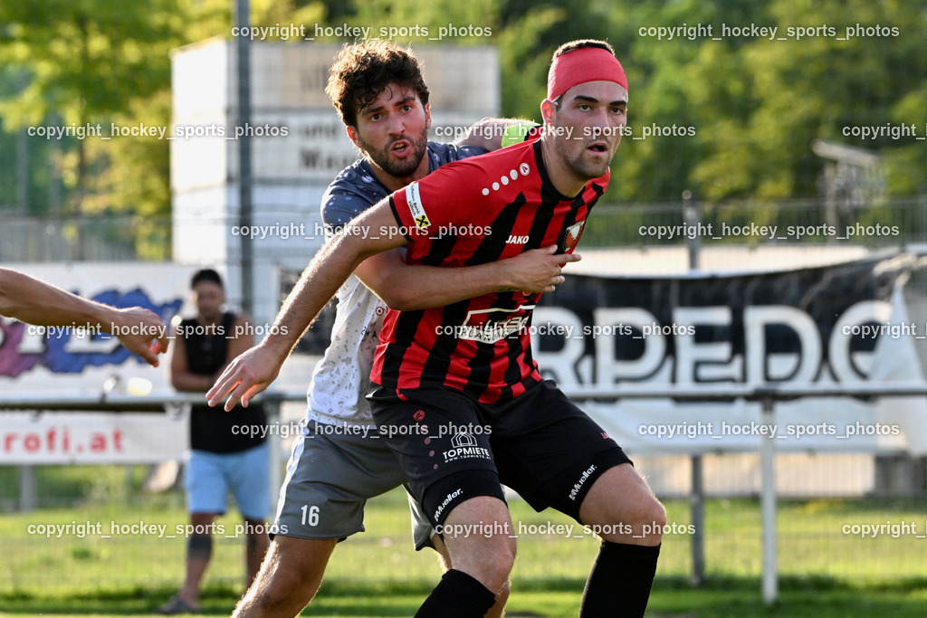 MSC Magdalen vs. ATUS Nötsch  | #21 Nicolas Janschitz ATUS Nötsch, #16 Filip Krnjic MSC Magdalen, MSC Magdalen vs. ATUS Nötsch , MSC Magdalen vs. ATUS Nötsch  am 18.07.2025 in Villach (Sportplatz Magdalen), Austria, (Photo by Bernd Stefan)