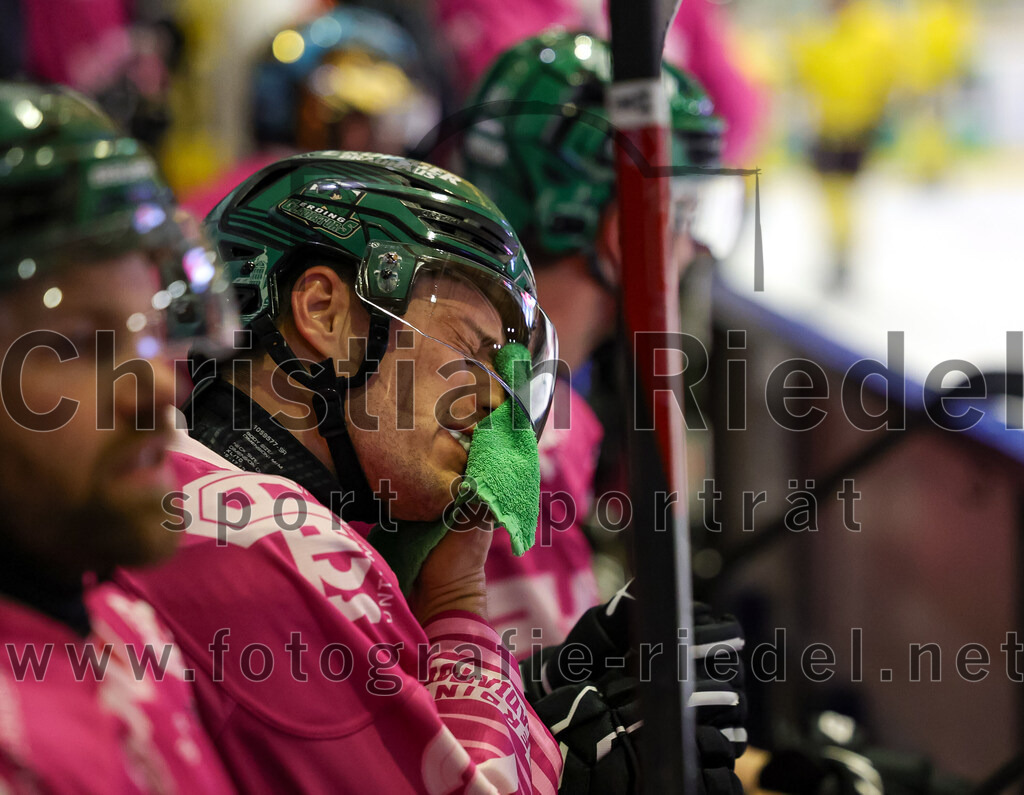 2025-10-10_063_TSV_Erding_gegen_onesto_Tigers_Bayreuth | Erding, Deutschland, 10.10.2025:Eishockey, Oberliga Süd 2025 / 2026, 7. Spieltag, TSV Erding gegen onesto Tigers Bayreuth, Endergebnis: 2:5Mark Waldhausen (Erding Gladiators, #27)Foto: Christian Riedel / fotografie-riedel.net