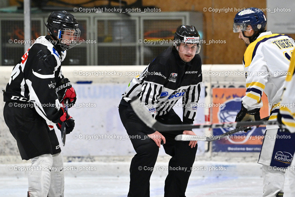 EC Tigers Paternion vs. Tarco Wölfe II | #46 Pirker Garcia Pablo Tarco Wölfe II, EICHER Herbert Referee, EC Tigers Paternion vs. Tarco Wölfe II, EC Tigers Paternion vs. Tarco Wölfe II am 19.12.2024 in Spittal an der Drau (Eissportzentrum Spittal), Austria, (Photo by Bernd Stefan)