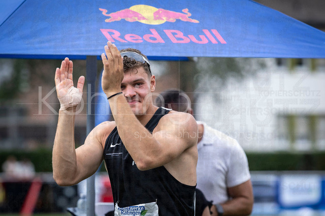 Multisport Event; Ratingen, 28.06.2026 | RATINGEN, GERMANY - JUNE 28, 2026 :  Marcel Meyer (GER / Germany) at the medal ceremony during the Multisport Event at Stadion Ratingen on June 28, 2026 in Ratingen, Germany.
