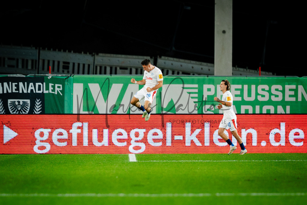 2. Bundesliga, Saison 2025/26, 11. Spieltag: SC Preußen Münster - Holstein Kiel | Münster, 31.10.2025: 2. Bundesliga, 11. Spieltag, SC Preußen Münster gegen Holstein Kiel im LVM-Preußenstadion in Münster an. Foto: sportfotografie.ms | Markus Paletta - Realisiert mit Pictrs.com