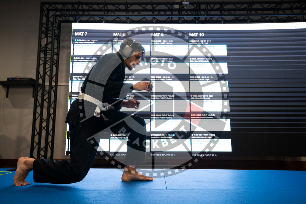 20240119PBB0660 | Fighters compete during the IBJJF European Championship in Paris, France, on January 19, 2024.