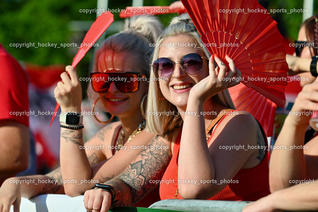 ATUS Velden vs. GAK | Besucher Stadion Lind, GAK Fans, ATUS Velden vs. GAK, ATUS Velden vs. GAK am 26.07.2024 in Villach (Stadion Lind), Austria, (Photo by Bernd Stefan)