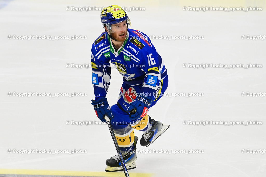 EC IDM Wärmepumpen VSV vs. HC Pustertal 8.10.2023 | #16 Kevin Hancock EC VSV, EC IDM Wärmepumpen VSV vs. HC Pustertal 8.10.2023, EC IDM Wärmepumpen VSV vs. HC Pustertal am 08.10.2023 in Villach (Stadthalle Villach), Austria, (Photo by Bernd Stefan)