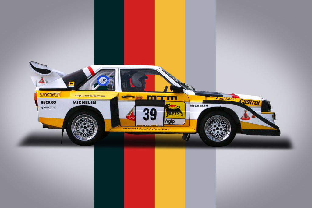 Motorsport-Legende Audi S1 Sport Quattro | Er ist eine deutsche Rallye-Legende, der Audi S1 Sport Quattro. In den 80er Jahren dominierte er die Rallye-Weltmeisterschaft. Wir verwandeln den Rennnwagen in ein hochwertiges Wandbild im PopArt-Design. Ein Must-have für jeden, der stilvolle Deko mit einem Hauch von Adrenalin liebt! Ein hochwertiges Wandbild in brillanter Druckqualität auf Acrylglas, Alu-Dibond, Leinwand und vielen weiteren Wandprodukten perfekte geeignet für Ihr Ambiente. - Realisiert mit Pictrs.com