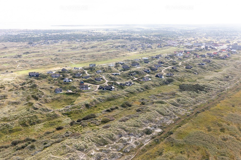 Luftbild: Ortsansicht in Fanø im Bundesland Syddanmark in Dänemark. Foto: IMG_118602.jpg vom 21.09.2019 durch Werner Riehm/FLY-FOTO.de