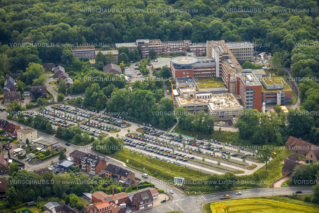 Hamm220601837 | Luftbild, St. Barbara-Klinik Hamm-Heessen mit Baustelle für Erweiterungsbau, Heessen, Hamm, Ruhrgebiet, Nordrhein-Westfalen, Deutschland