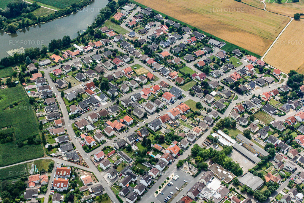Luftbild: Am Brühl in Leimersheim im Bundesland Rheinland-Pfalz in Deutschland. Foto: IMG_19168.jpg vom 05.07.2009 durch Werner Riehm/FLY-FOTO.de
