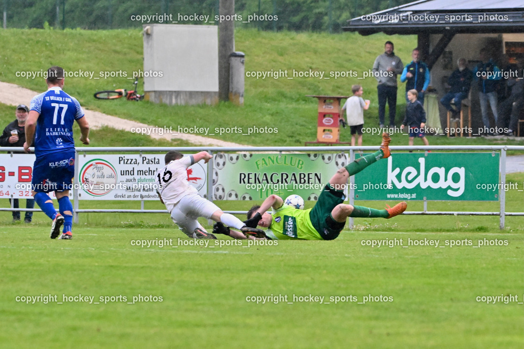 ASKÖ Köttmannsdorf vs. SV Dellach Gail | #77 Armin Lulic Dellach Gail, #16 Nace Erzen ASKÖ Köttmannsdorf, #22 Jaka Grilj Miletic Dellach Gail, ASKÖ Köttmannsdorf vs. SV Dellach Gail, ASKÖ Köttmannsdorf vs. SV Dellach Gail am 15.05.2024 in Köttmannsdorf (Sportplatz Köttmannsdorf), Austria, (Photo by Bernd Stefan)