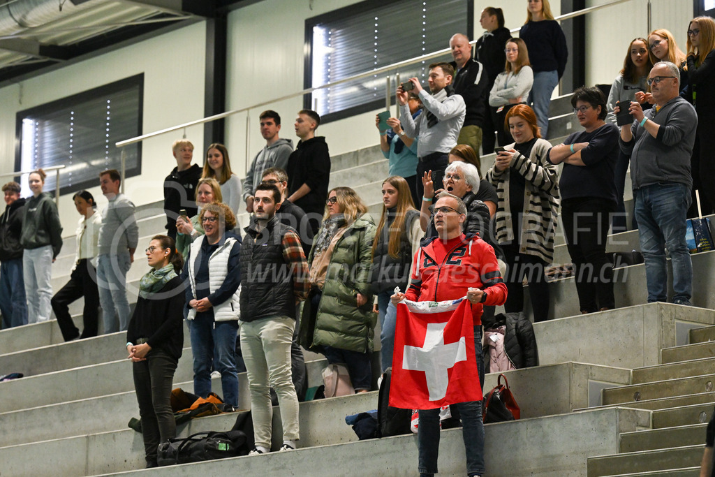 Switzerland B U19 vs Finland U19 - 2. February 2024 | Switzerland B U19 vs Finland U19
U19 Men International Matches in Switzerland
GoEasy Arena, Siggenthal Station
Supporters of Team Switzerland.
Credit: Markus Aeschimann | <a href="https://www.markus-aeschimann.ch">Sportfotografie Markus Aeschimann</a> | <a href="https://www.instagram.com/sportfotografie.aeschimann">@sportfotografie.aeschimann</a> - Realisiert mit Pictrs.com
