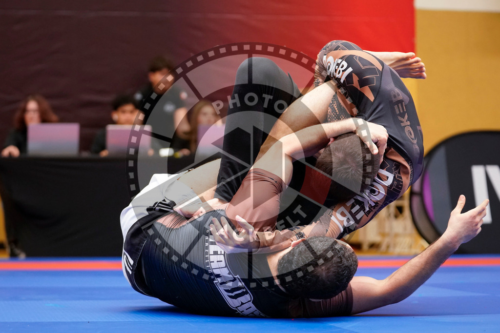 20240203PBB09019 | Fighters compete during the Brazilian Jiu-Jitsu Championship of the AJP Tour in Maintal by Frankfurt am Main, Germany, on February 2, 2024.