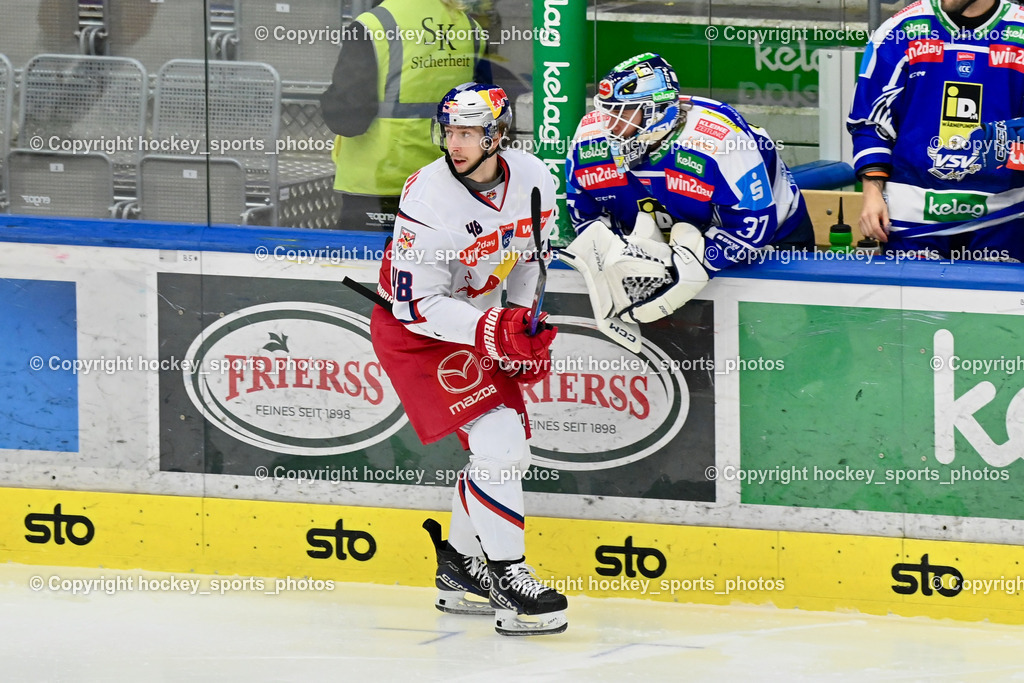 EC IDM Wärmepumpen VSV vs. EC Red Bull VSV | #48 Lucas Thaler EC Red Bull Salzburg, #37 René Swette EC VSV, EC IDM Wärmepumpen VSV vs. EC Red Bull VSV, EC IDM Wärmepumpen VSV vs. EC Red Bull Salzburg am 16.01.2026 in Villach (Stadthalle Villach), Austria, (Photo by Bernd Stefan)