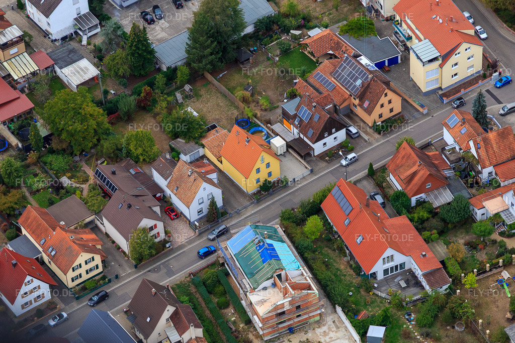 Luftbild: Siedlung in Kandel im Bundesland Rheinland-Pfalz in Deutschland. Foto: IMG_111928.jpg vom 06.10.2018 durch Werner Riehm/FLY-FOTO.de