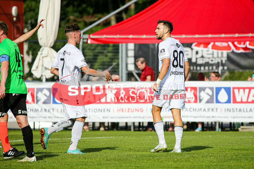 ASK Klagenfurt - SC Weiz 2:3, Kärntner Liga 3. Runde | Bohdan Romaniuk (ASK Klagenfurt #7) Patrick Durlacher (SC Weiz #44)Melvin Osmic (ASK Klagenfurt #80) ASK Klagenfurt - SC Weiz 2:3 am 13.08.2023 in Klagenfurt
(ASK Sportzentrum Fischl), Austria, (Photo by Ernst Krawagner sport-fan.at) - Realisiert mit Pictrs.com