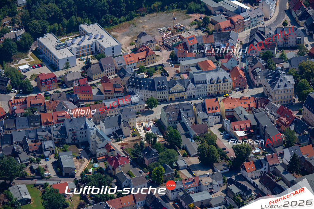 Das Luftbild der Stadt Hainichen wurde 2018 vom Flugzeug heraus erstellt (keine Drohne) Aufnahmehöhe ca.400 Meter- hohe Auflösung für beste Druck-Qualität