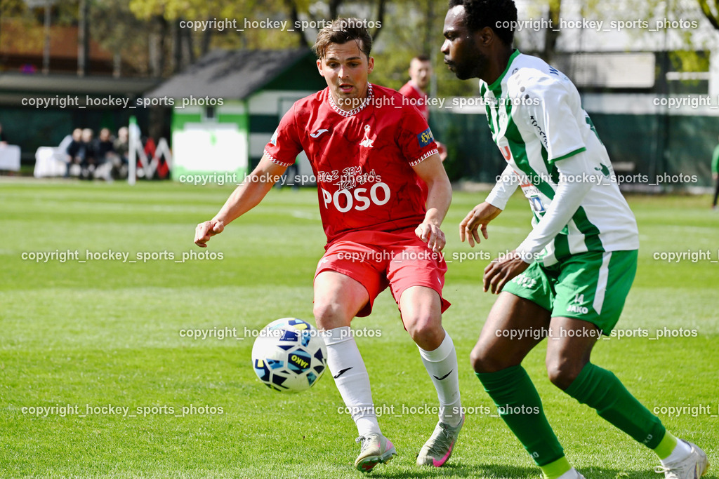 SV Donau Klagenfurt vs. SAK | #77 Luka Gajic SAK, #14 Boyo Jarjue SV Donau,  SV Donau Klagenfurt vs. SAK, SV Donau Klagenfurt vs. SAK am 11.04.2026 in Klagenfurt (Sportplat Donau ), Austria, (Photo by Bernd Stefan)