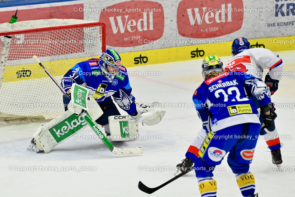EC IDM Wärmepumpen VSV vs. HC Tiwag Innsbruck-Die Haie | #37 Swette Rene EC VSV, #22 SCHERBAK Nikita EC VSV, EC IDM Wärmepumpen VSV vs. HC Tiwag Innsbruck-Die Haie, EC IDM Wärmepumpen VSV vs. HC Tiwag Innsbruck Die Haie am 13.12.2024 in Villach (Stadthalle Villach), Austria, (Photo by Bernd Stefan)