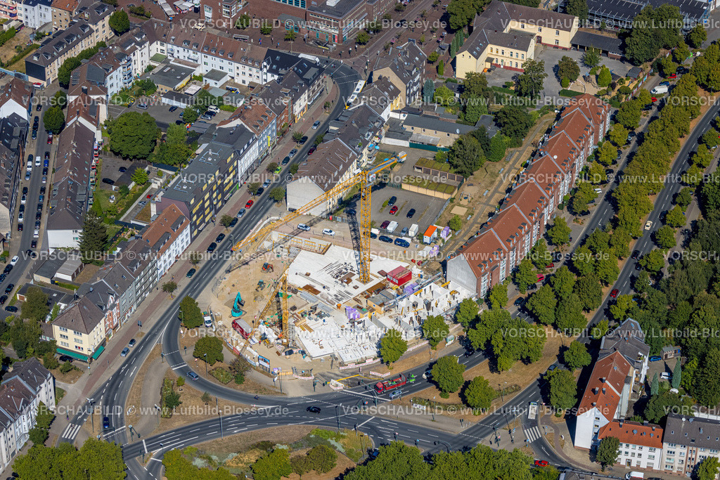 Essen220806828 | Luftbild, Baustelle mit Neubau Wohnhäuser Reihenhäuser Wilhelm-Nieswandt-Allee, Essen-Altenessen, Essen, Ruhrgebiet, Nordrhein-Westfalen, Deutschland