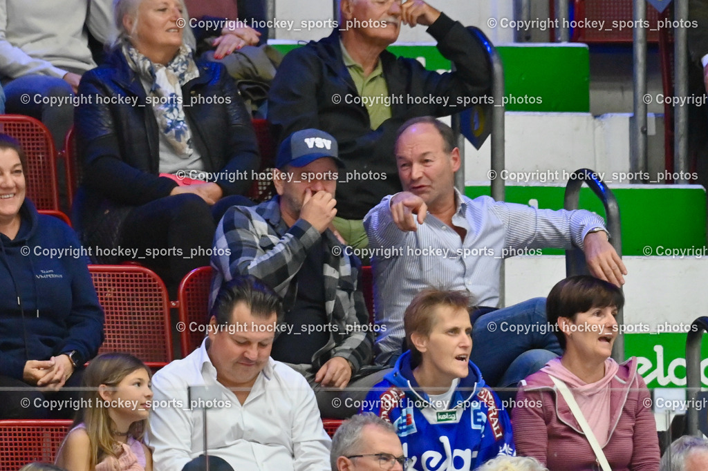 EC IDM Wärmepumpen VSV vs. HC Pustertal 8.10.2023 | Vorstand EC VSV Gerald Rauchenwald, Hirsch Uhren, EC IDM Wärmepumpen VSV vs. HC Pustertal 8.10.2023, EC IDM Wärmepumpen VSV vs. HC Pustertal am 08.10.2023 in Villach (Stadthalle Villach), Austria, (Photo by Bernd Stefan)