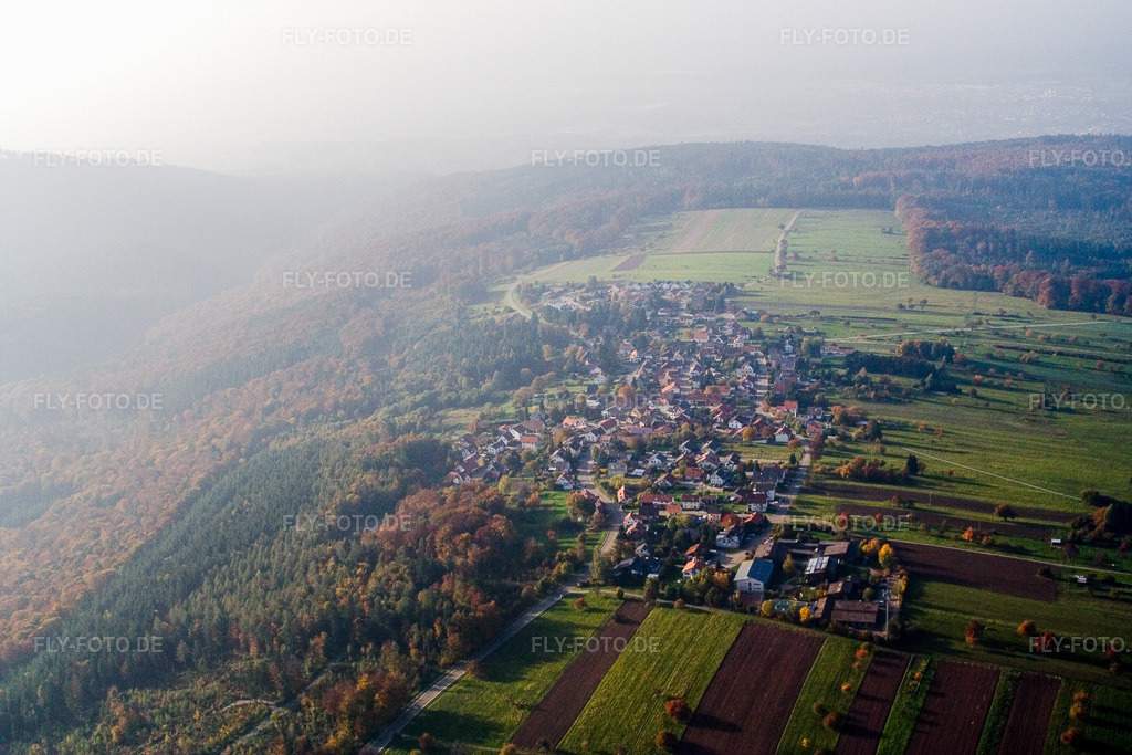Luftbild: Ortsansicht von Südosten im Ortsteil Freiolsheim in Gaggenau im Bundesland Baden-Württemberg in Deutschland. Foto: IMG_14030.jpg vom 11.10.2008 durch Werner Riehm/FLY-FOTO.de
