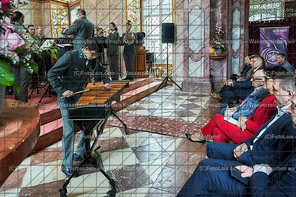 ALS1518_XXXIX-Chopin-Festival_Ausklang_Militaermusikkapelle NOe | (C)FotoLois.com, Alois Spandl, XXXIX. internationales CHOPIN-Festival in der Kartause Gaming, AUSKLANG in der Barockbibliothek mit der Militärmusik Niederösterreich unter der Leitung von Militärkapellmeister Oberst Adolf Obendrauf, So 6. August 2023.