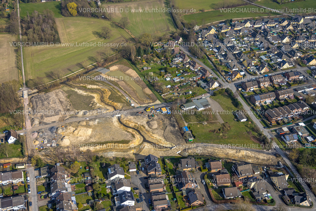 Hamm240306202 | Luftbild, Bauarbeiten Lippeverband, Renaturierung Erlenbach zwischen Mennenkamp und Geithe, Uentrop, Hamm, Ruhrgebiet, Nordrhein-Westfalen, Deutschland