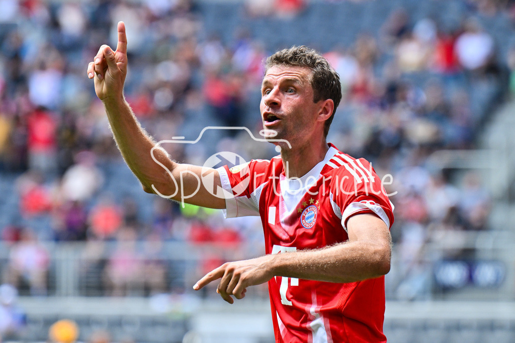 FC Bayern München - TQL Stadium | im Bild Thomas MUELLER (FC Bayern Muenchen 25) / Einzelfoto / Freisteller / FIFA Club World Cup: FC Bayern Muenchen - Auchkland City FC, TQL Stadium am 15.06.2025 / BLD / ZDF / NOT FOR SALE IN USA