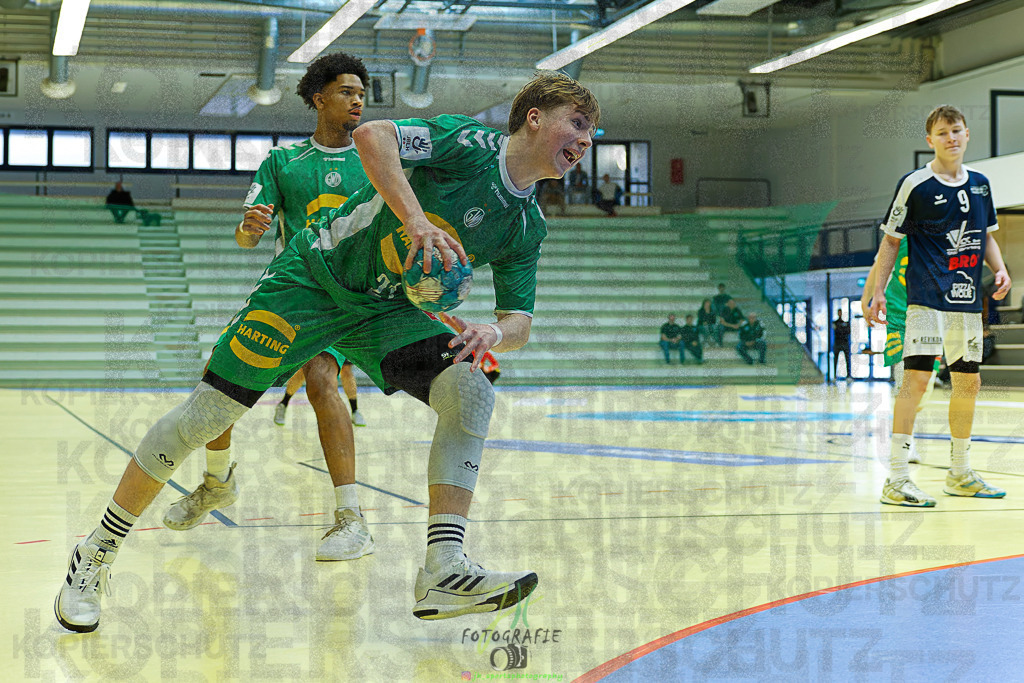 mJB Pokalrunde dt. Meisterschaft, TV Hüttenberg - TSV GWD Minden | mJB Pokalrunde dt. Meisterschaft, TV Hüttenberg - TSV GWD Minden am 15.03.2025 in Münchholzhausen (Sporthalle Münchholzhausen)Photo © 2025 - Jörg Heinrich - Realisiert mit Pictrs.com