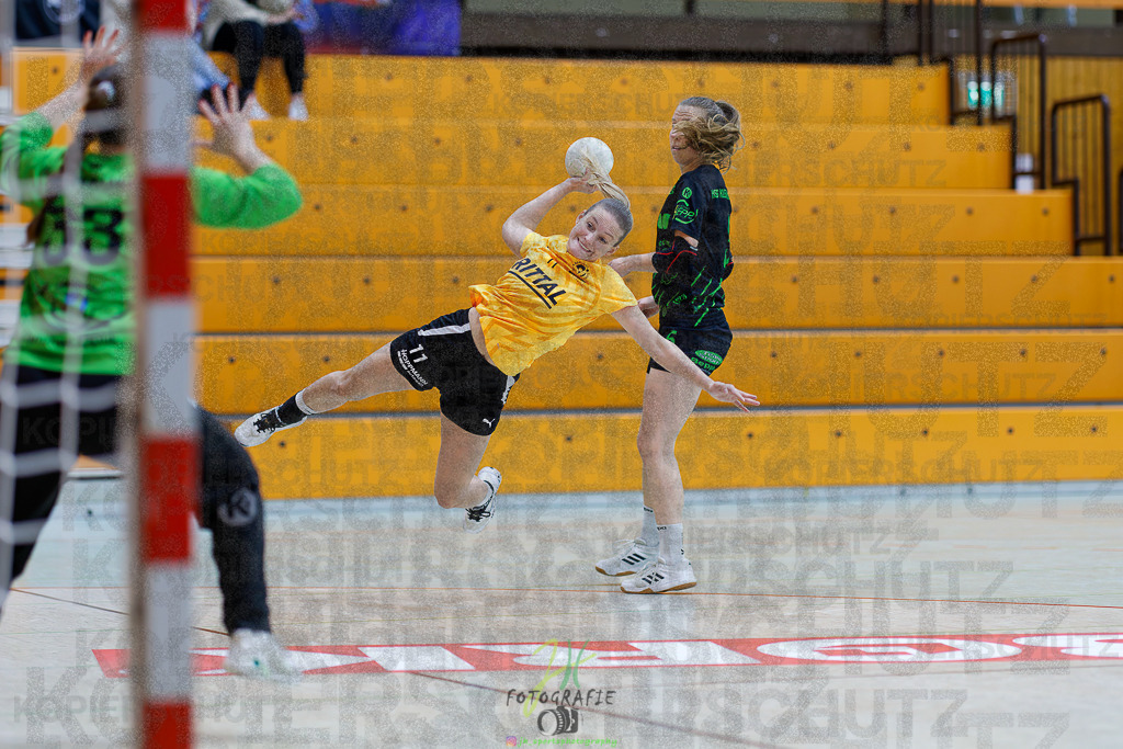 Frauen Oberliga Mitte (HHV); HSG Kleenheim/Langgöns II - HSG Eibelshausen/Ewersbach | Frauen Oberliga Mitte (HHV); HSG Kleenheim/Langgöns II - HSG Eibelshausen/Ewersbach am 01.11.2025 in Oberkleen (Weidig-Halle)Photo © 2025 - Jörg Heinrich - Realisiert mit Pictrs.com