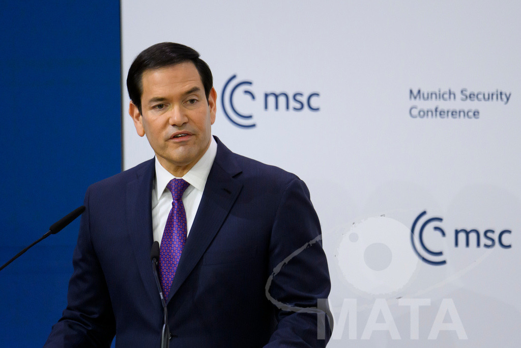 _DWA7461 | Politiker Marco Rubio (REP), Außenminister der Vereinigten Staaten von Amerika, spricht auf der Münchner Sicherheitskonferenz 2026. München, 14.02.2026 Bayern Deutschland - Realisiert mit Pictrs.com