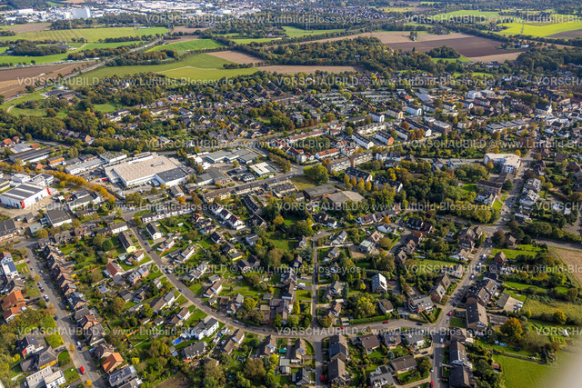 Neukirchen-Vluyn241013172 | Luftbild, Wohngebiet am Neukirchener Ring und Hochstraße, Indunorm Hydraulik GmbH, Neukirchen-Vluyn, Ruhrgebiet, Nordrhein-Westfalen, Deutschland