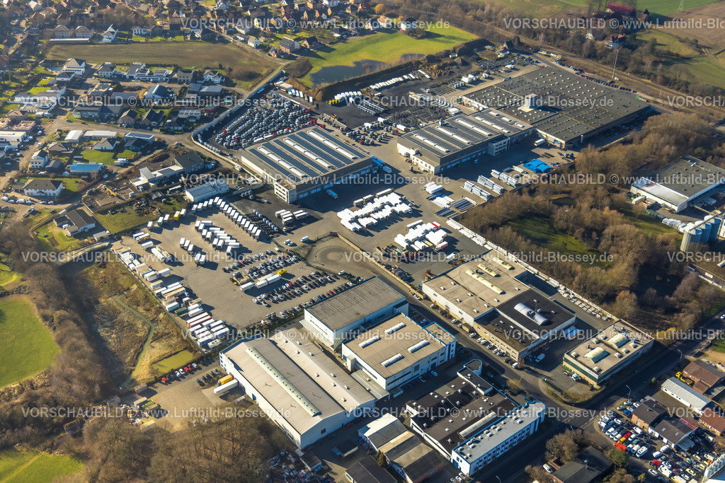 Selm230205290Bork | Luftbild, Gewerbegebiet Bork, Wüllhorst Fahrzeugbau, Selm, Münsterland, Nordrhein-Westfalen, Deutschland