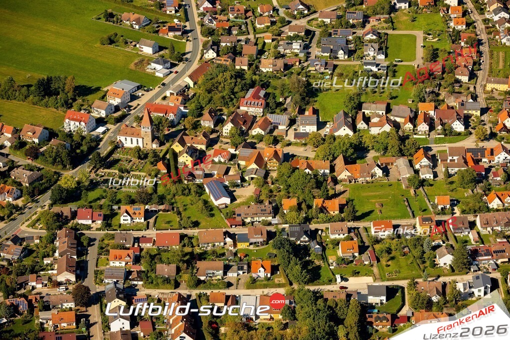 Das Luftbild zeigt : Elpersdorf Ansbach - Die Luftaufnahme wurde 2023 vom UL-Flugzeug aus erstellt ( keine Drohne ) - Hochauflösende Luftaufnahme - Für grossformatige Ausdrucke geeignet. Die Geschenkidee !Mit Lizenz und Bildrechte bestellbar