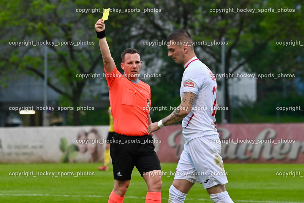 SAK vs. SV Allerheiligen 19.5.2023 | Kettlgruber Rene Felix Referee, Gelbe Karte, #24 Zoran Vukovic