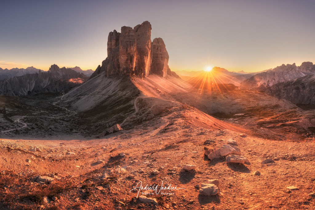 Sonnenuntergang bei den Drei Zinnen | Andre Wandrei - Nature Artworx - Realisiert mit Pictrs.com