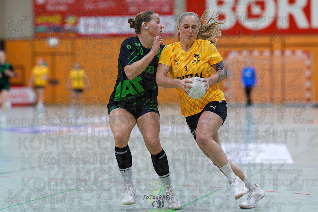 Frauen Oberliga Mitte (HHV); HSG Kleenheim/Langgöns II - HSG Eibelshausen/Ewersbach | Frauen Oberliga Mitte (HHV); HSG Kleenheim/Langgöns II - HSG Eibelshausen/Ewersbach am 01.11.2025 in Oberkleen (Weidig-Halle)Photo © 2025 - Jörg Heinrich - Realisiert mit Pictrs.com