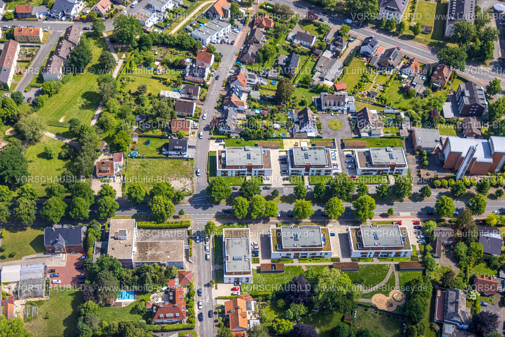 Hamm220504339 | Luftbild, Neue Wohnsiedlung Lippestraße / An der Steinernen Brücke, altes Tankstellen Gelände, Uentrop, Hamm, Ruhrgebiet, Nordrhein-Westfalen, Deutschland