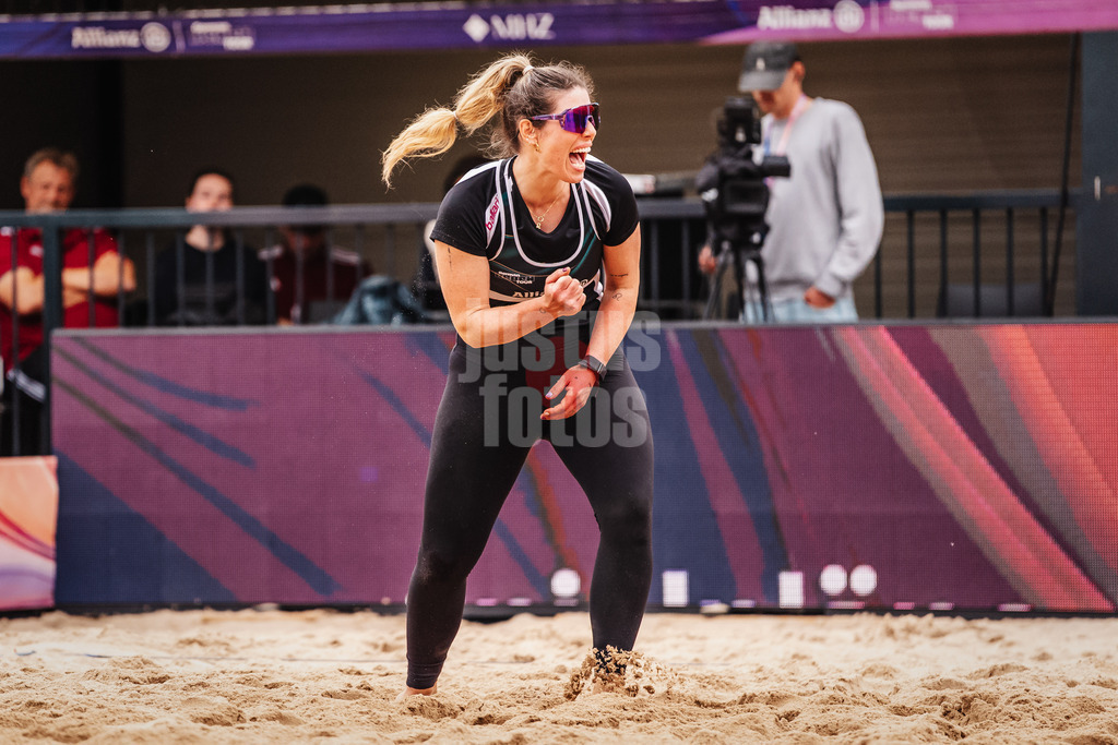 Beachvolleyball | Frauen | Allianz German Beach Tour 2025 | Tourstop Hamburg | 30.05.2025 | Sandra Ferger jubelt