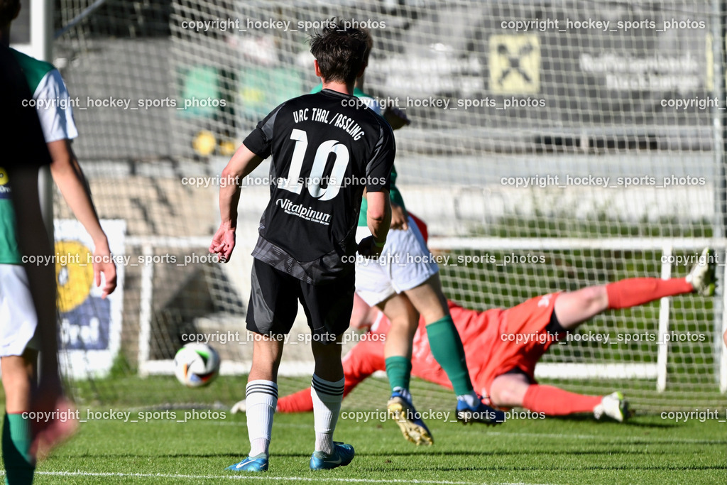 WSG Radenthein vs. URC Thal Assling | #10 Julian Jakob Moser URC Thal Assling, Tor URC Thal Assling, WSG Radenthein vs. URC Thal Assling, WSG Radenthein vs. URC Thal Assling am 30.05.2025 in Radenthein (Sportplatz Radenthein), Austria, (Photo by Bernd Stefan)