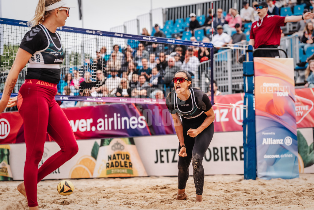 Beachvolleyball | Frauen | Allianz German Beach Tour 2025 | Tourstop Hamburg | 29.05.2025 | Shana Zobrist jubelt