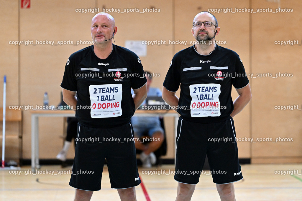 SC Ferlach vs. UHC Hollabrunn | BUBALO Vladimir Referee, VIDIC Ales Referee, SC Ferlach vs. UHC Hollabrunn, SC Ferlach vs. UHC Hollabrunn am 20.09.2025 in Ferlach (Ballspielhalle Ferlach), Austria, (Photo by Bernd Stefan)