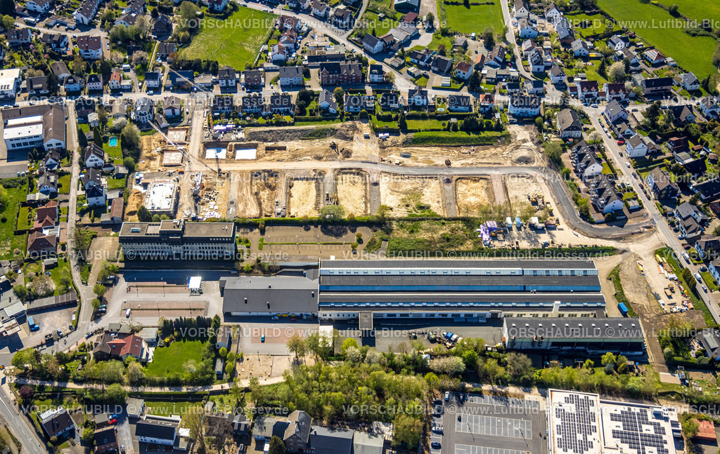 Sprockhoevel220403983 | Luftbild, Baustelle Sprockhöveler Beisenbruch für Neubau von Wohneinheiten zwischen Brinkerstraße und Hölterstraße, Niedersprockhövel, Sprockhövel, Ruhrgebiet, Nordrhein-Westfalen, Deutschland