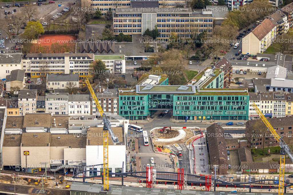 Duisburg230301879 | Luftbild, Großbaustelle Hauptbahnhof, Vorplatz Ost, Concentrix Bürogebäude, Dellviertel, Duisburg, Ruhrgebiet, Nordrhein-Westfalen, Deutschland