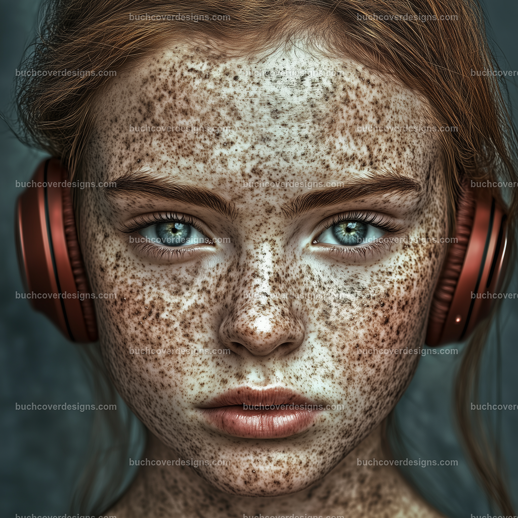 Gesicht einer Frau mit Kopfhörer (17) | girl face with skin freckles ,yellow hair spread over the surface of the image, with a red headphone - studio light - vivid colors - high detail - realistic - photo --chaos 55 --stylize 300 --weird 1700 --v 6.1 Job ID: 8937a157-40b7-4361-a673-150bc5b17720