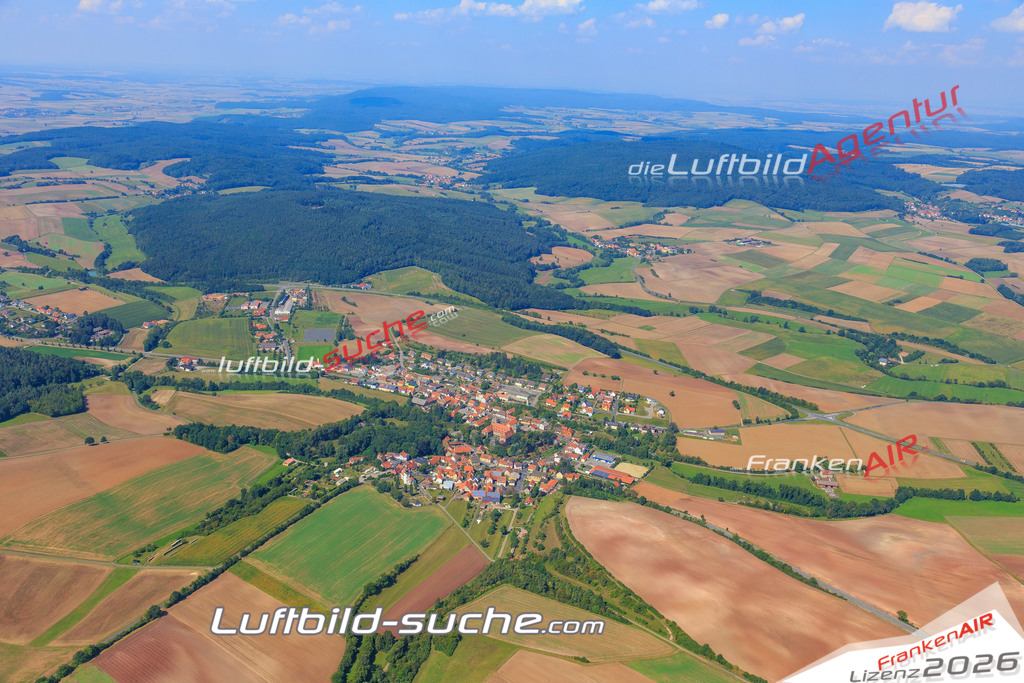 Luftbild von  Burgpreppach - Luftaufnahme wurde 2015 von https://frankenair.de mittels Flugzeug (keine Drohne) erstellt - die Geschenkidee